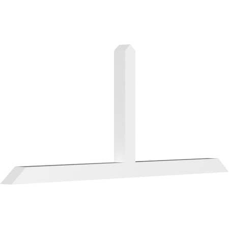Ekena Millwork Portland Architectural Grade PVC Gable Bracket, 84"W x 35"H x 4"D x 4"F, 10/12 Pitch GBP084X35X0404POR00